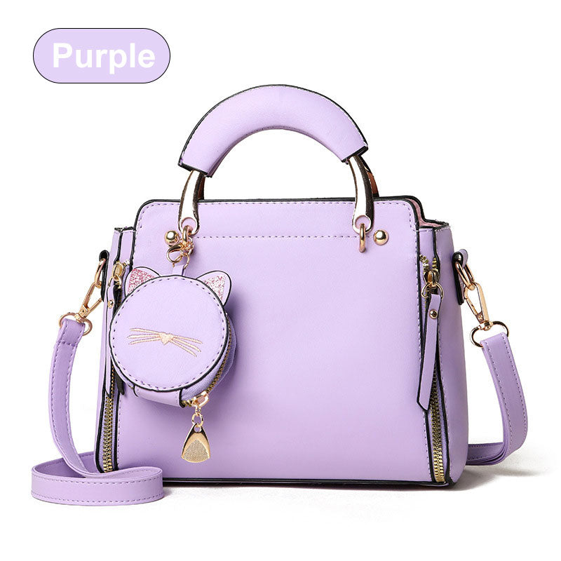 Borsa versatile da donna con grazioso organizer a forma di gattino