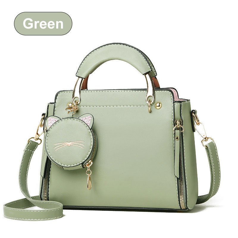 Borsa versatile da donna con grazioso organizer a forma di gattino