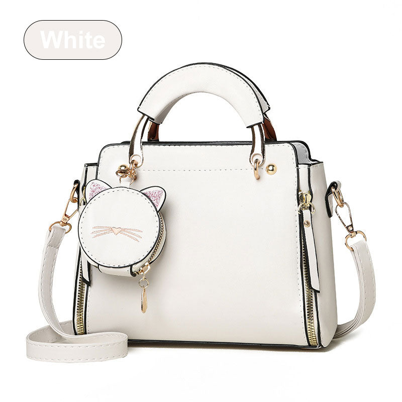 Borsa versatile da donna con grazioso organizer a forma di gattino