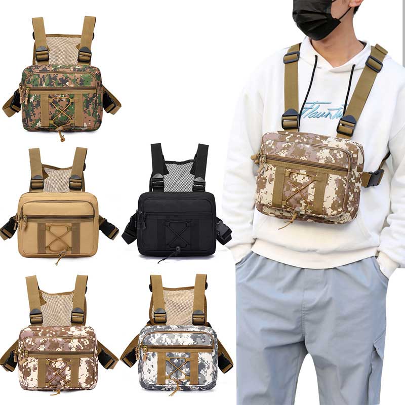Borsello da Petto Tattico Chest Rig Unisex - Equipaggiamento Impermeabile per Attività all'Aperto