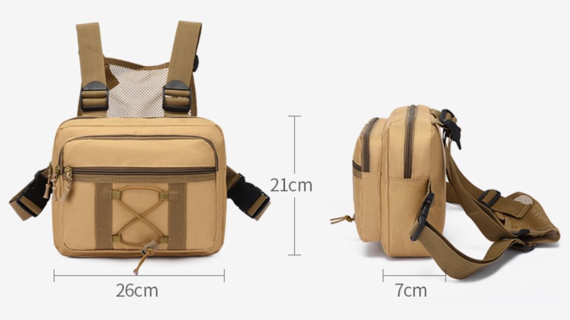 Borsello da Petto Tattico Chest Rig Unisex - Equipaggiamento Impermeabile per Attività all'Aperto