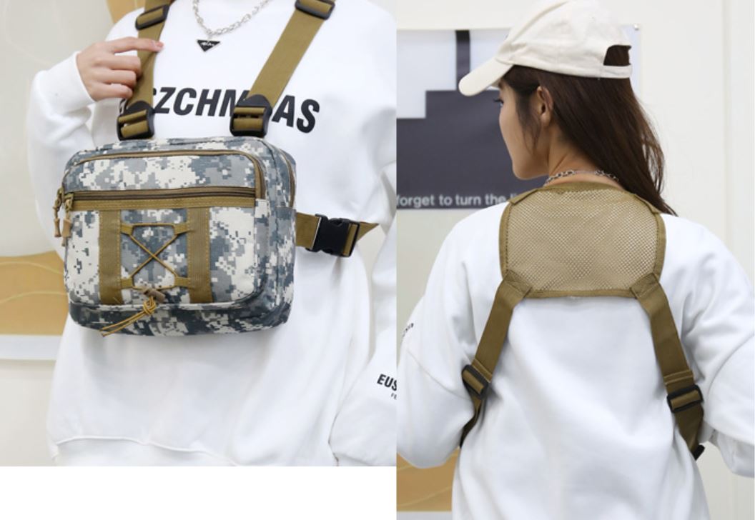 Borsello da Petto Tattico Chest Rig Unisex - Equipaggiamento Impermeabile per Attività all'Aperto