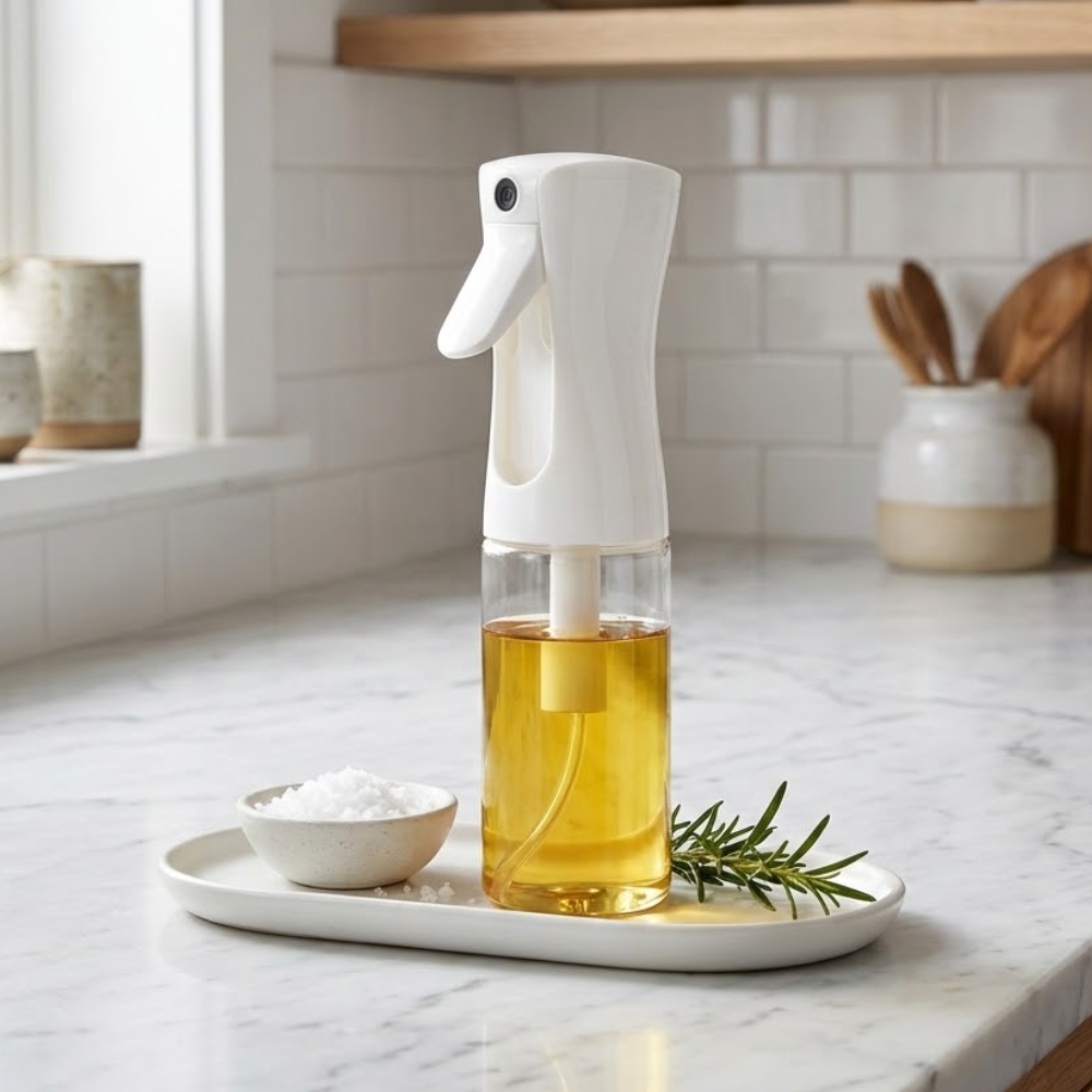 Bottiglia nebulizzatrice per olio in vetro per un dosaggio preciso in cucina