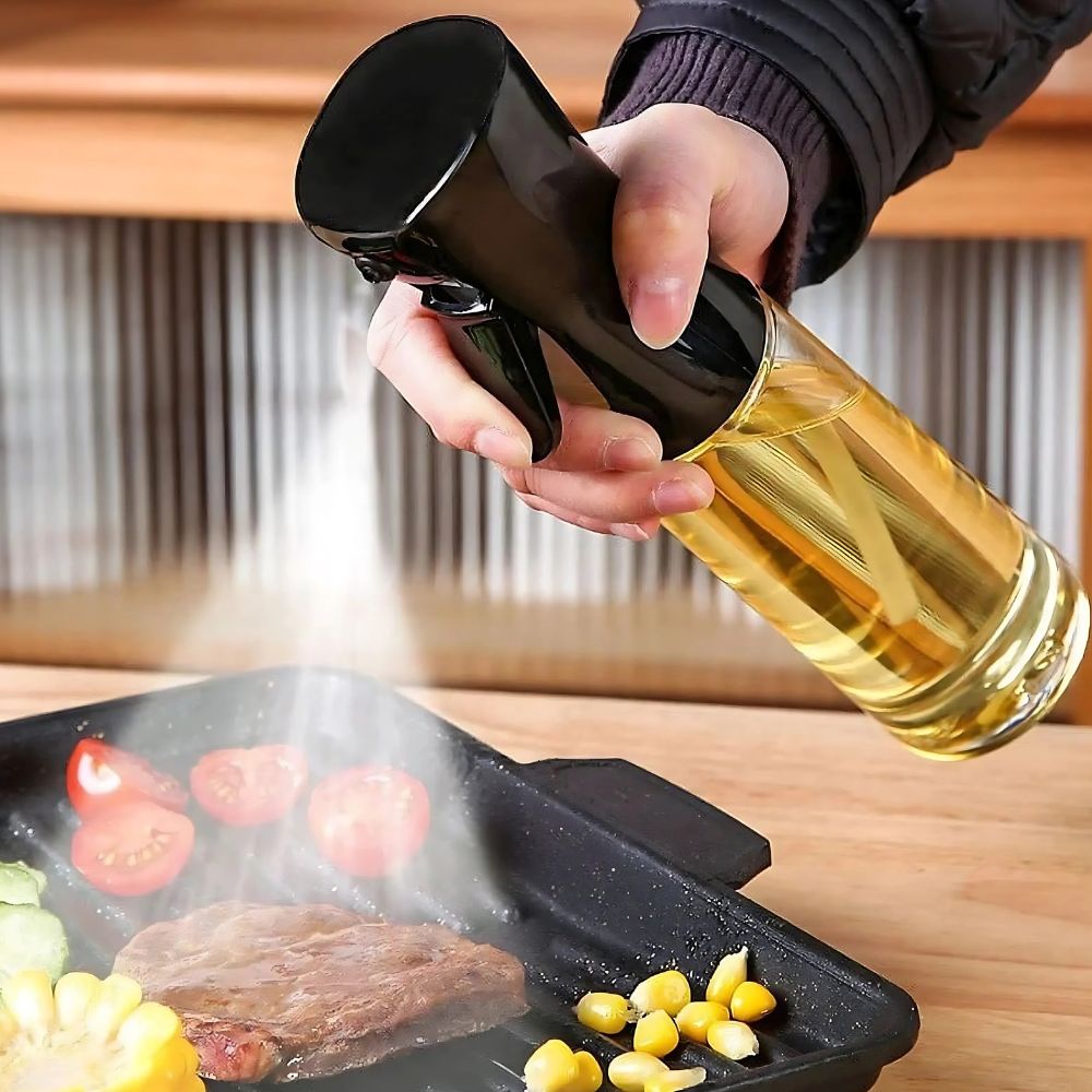 Bottiglia nebulizzatrice per olio in vetro per un dosaggio preciso in cucina