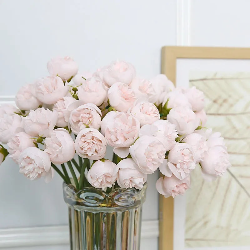 Bouquet di peonie artificiali in seta