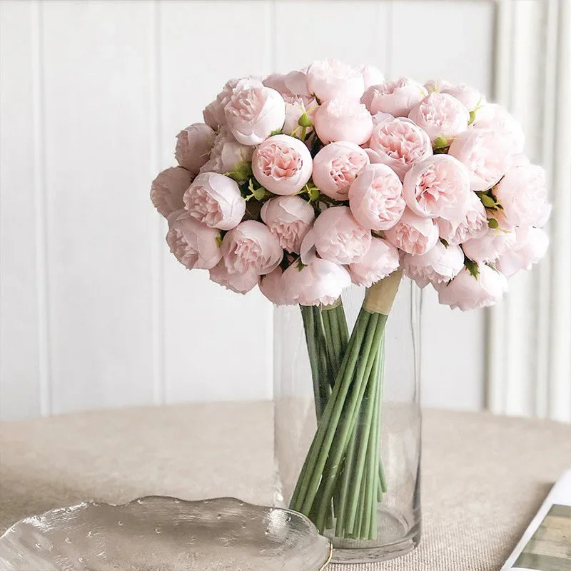 Bouquet di peonie artificiali in seta