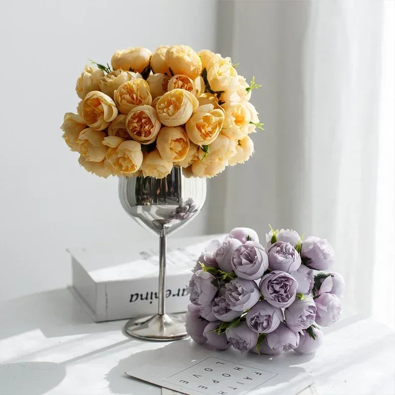 Bouquet di peonie artificiali in seta