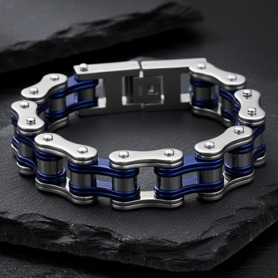 Bracciale da biker a catena - Serie in acciaio battuto