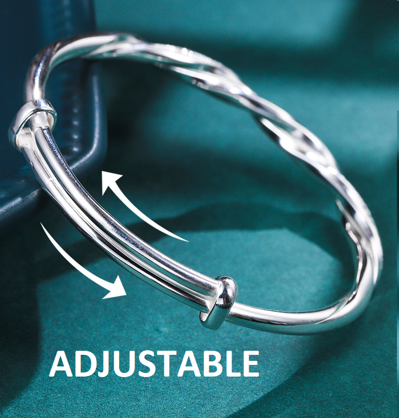 Bracciale da donna in argento intrecciato elegante e intramontabile