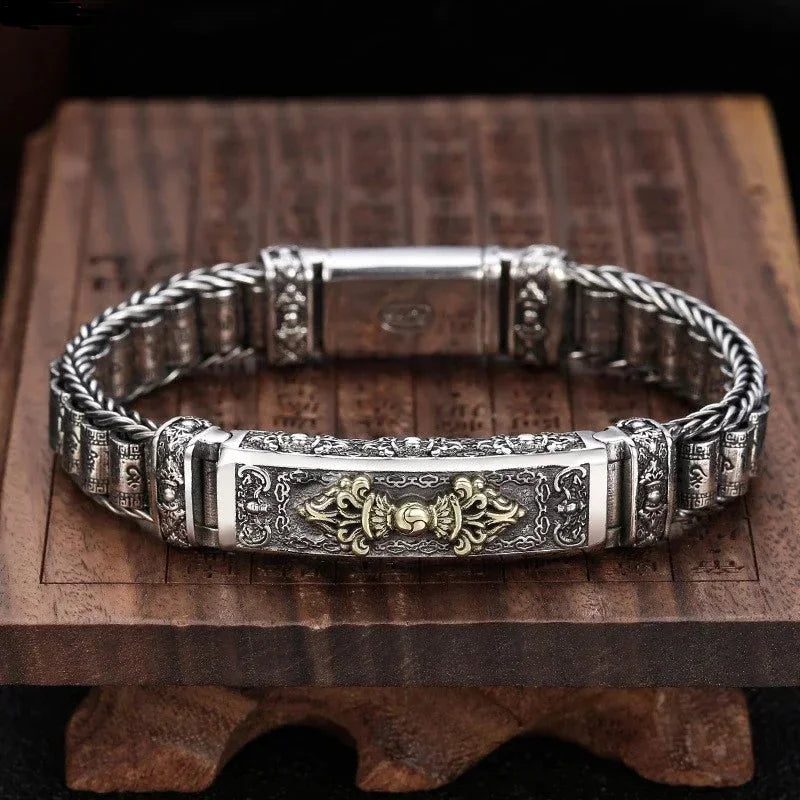 Bracciale in argento sterling con i sei simboli della verità