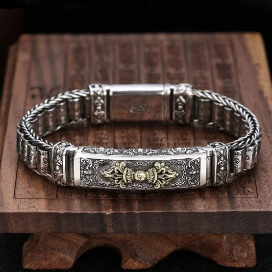 Bracciale in argento sterling con i sei simboli della verità