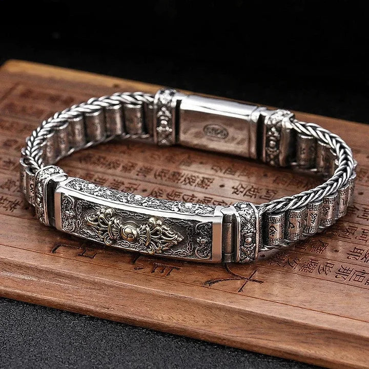 Bracciale in argento sterling con i sei simboli della verità