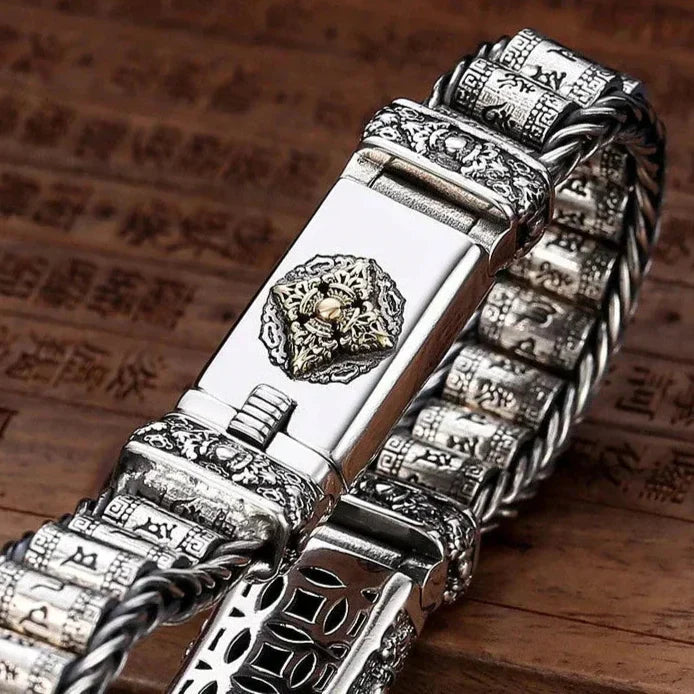 Bracciale in argento sterling con i sei simboli della verità