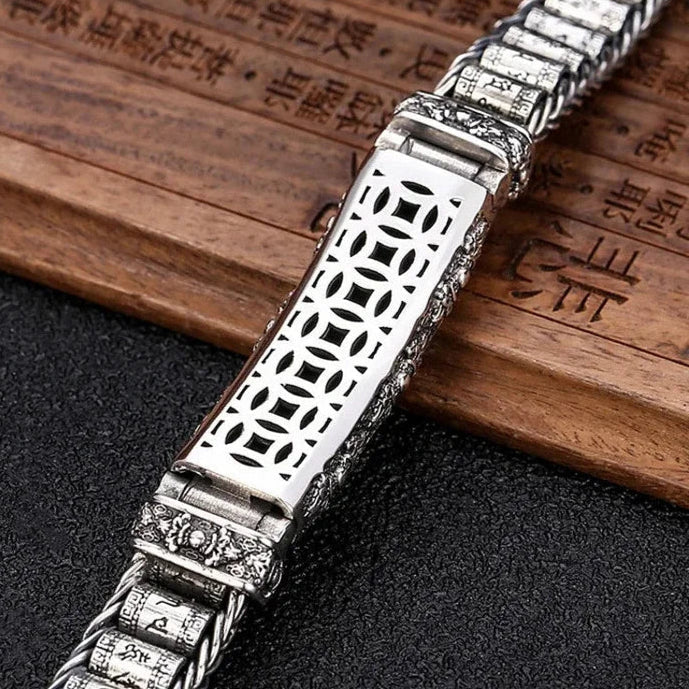 Bracciale in argento sterling con i sei simboli della verità
