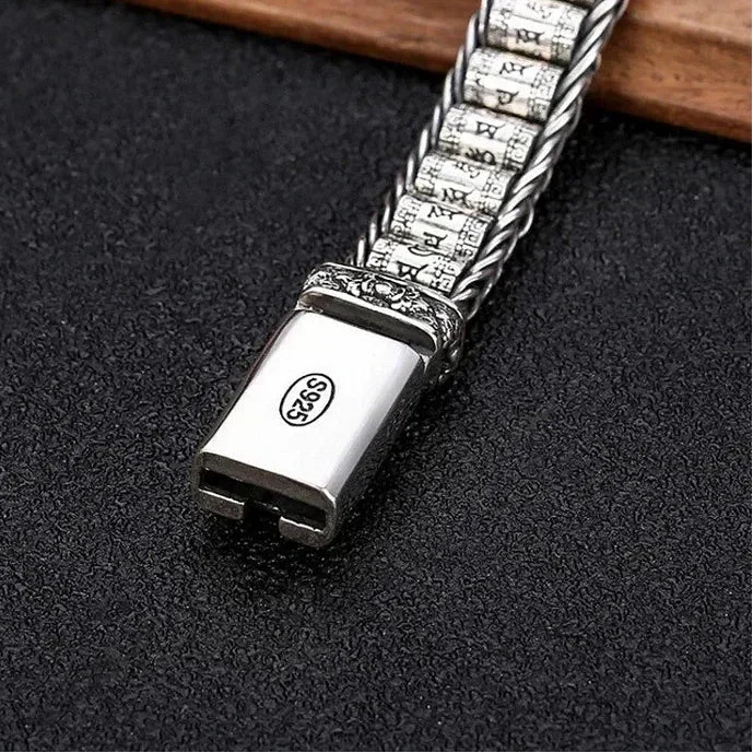 Bracciale in argento sterling con i sei simboli della verità