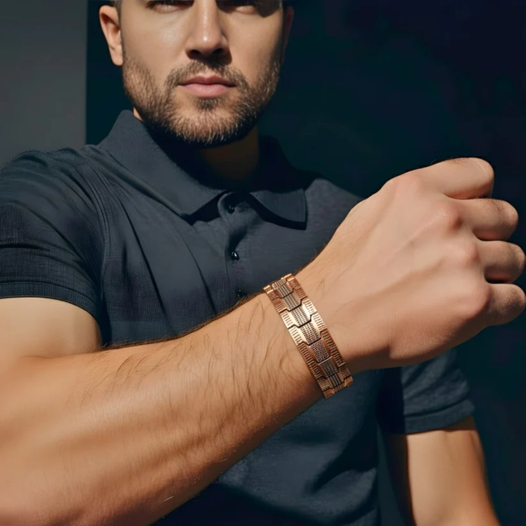 Bracciale Magnetico in Rame da Uomo