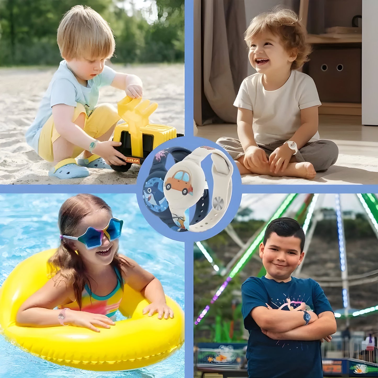 Braccialetto GPS da Bambino in Silicone - Dispositivo di Sicurezza per Localizzazione in Tempo Reale