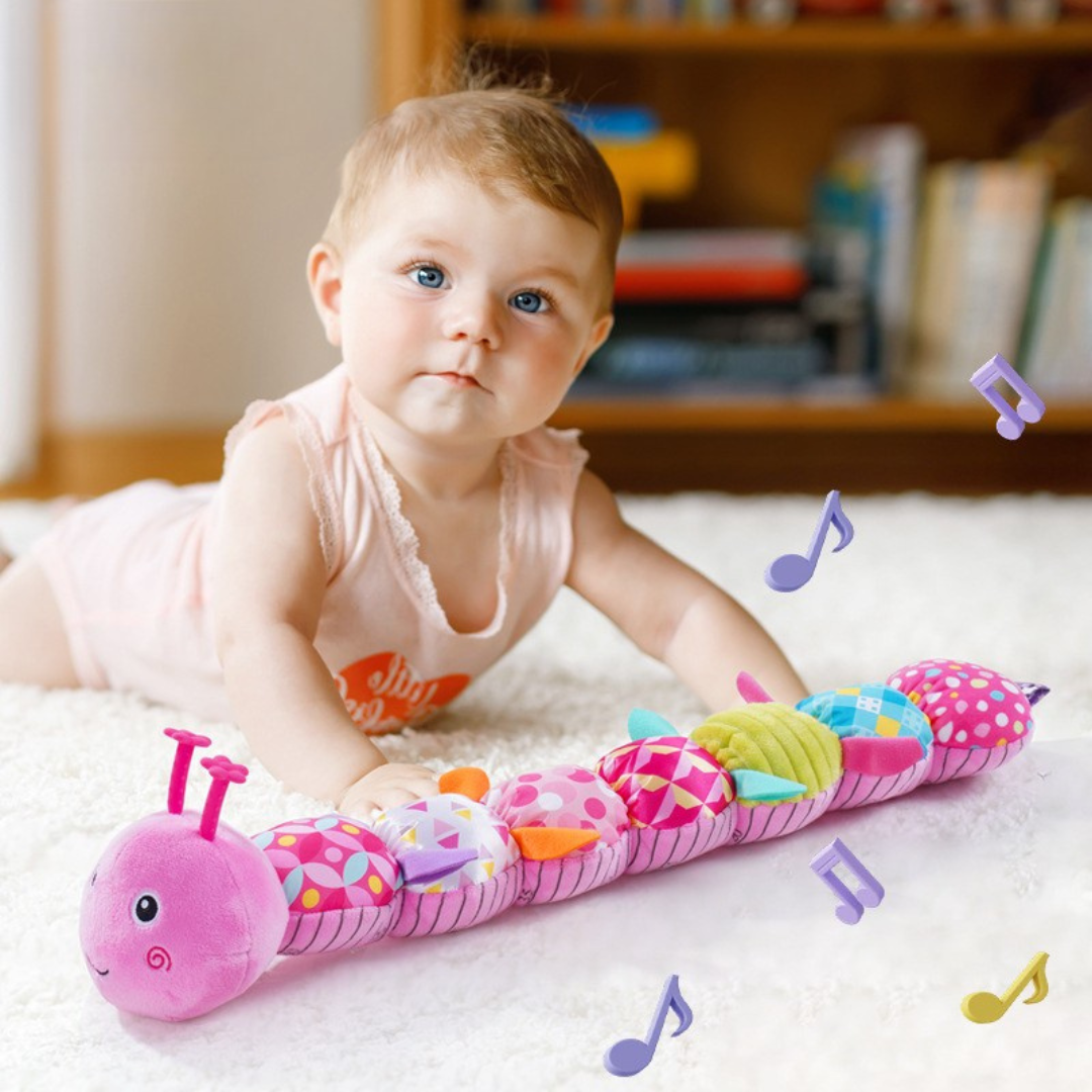 Bruco musicale per bambini – Peluche interattivo per lo sviluppo sensoriale e motorio