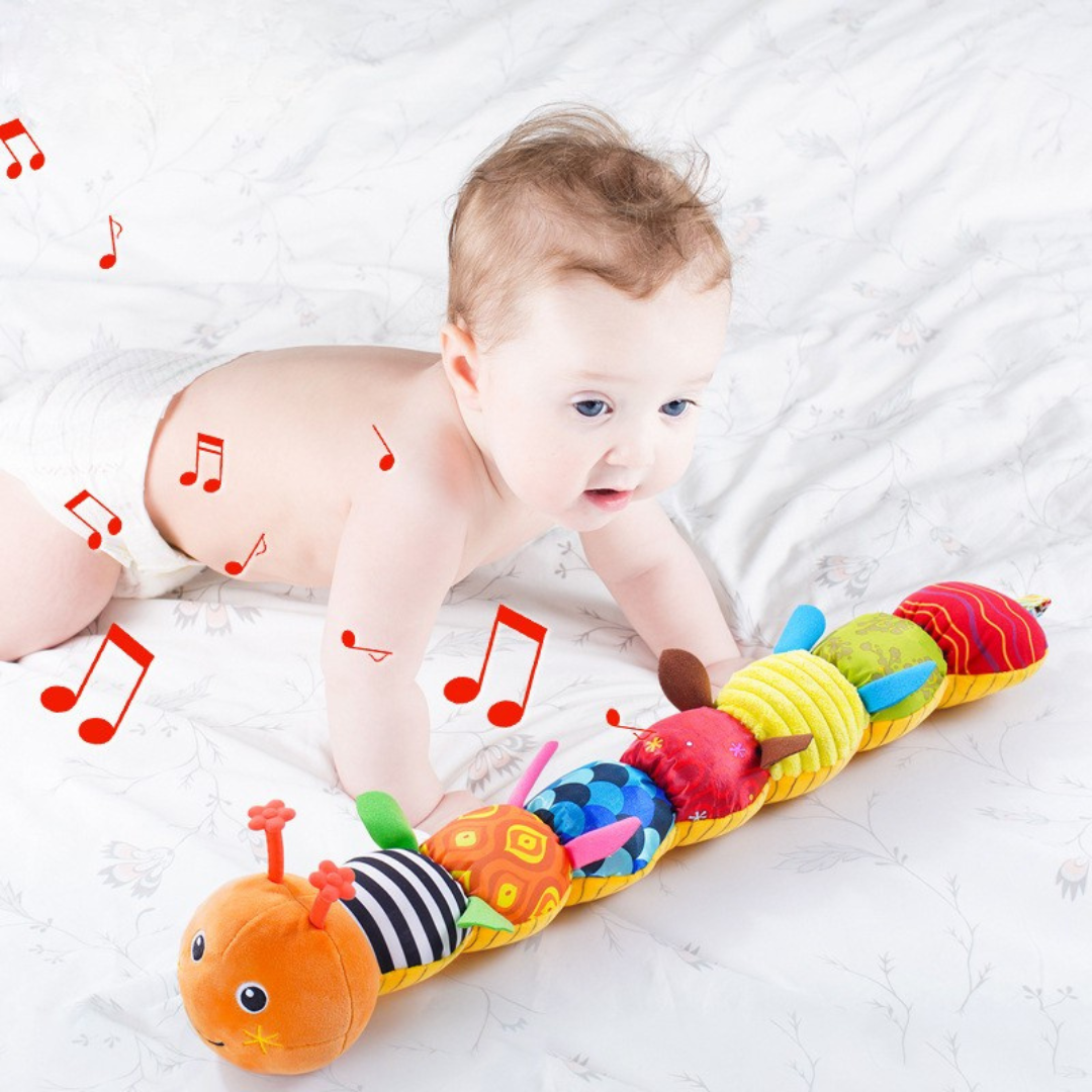 Bruco musicale per bambini – Peluche interattivo per lo sviluppo sensoriale e motorio