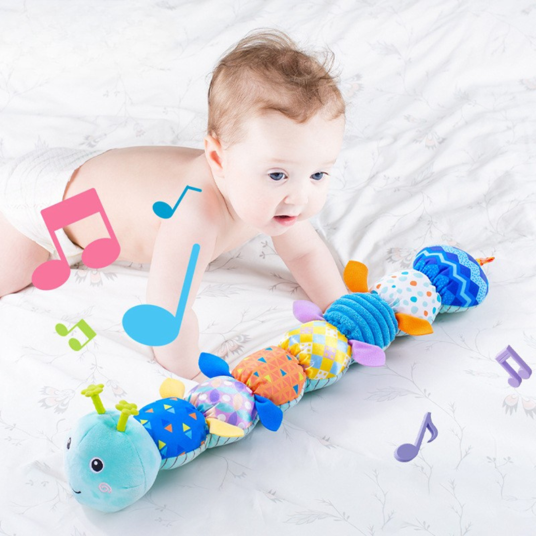 Bruco musicale per bambini – Peluche interattivo per lo sviluppo sensoriale e motorio