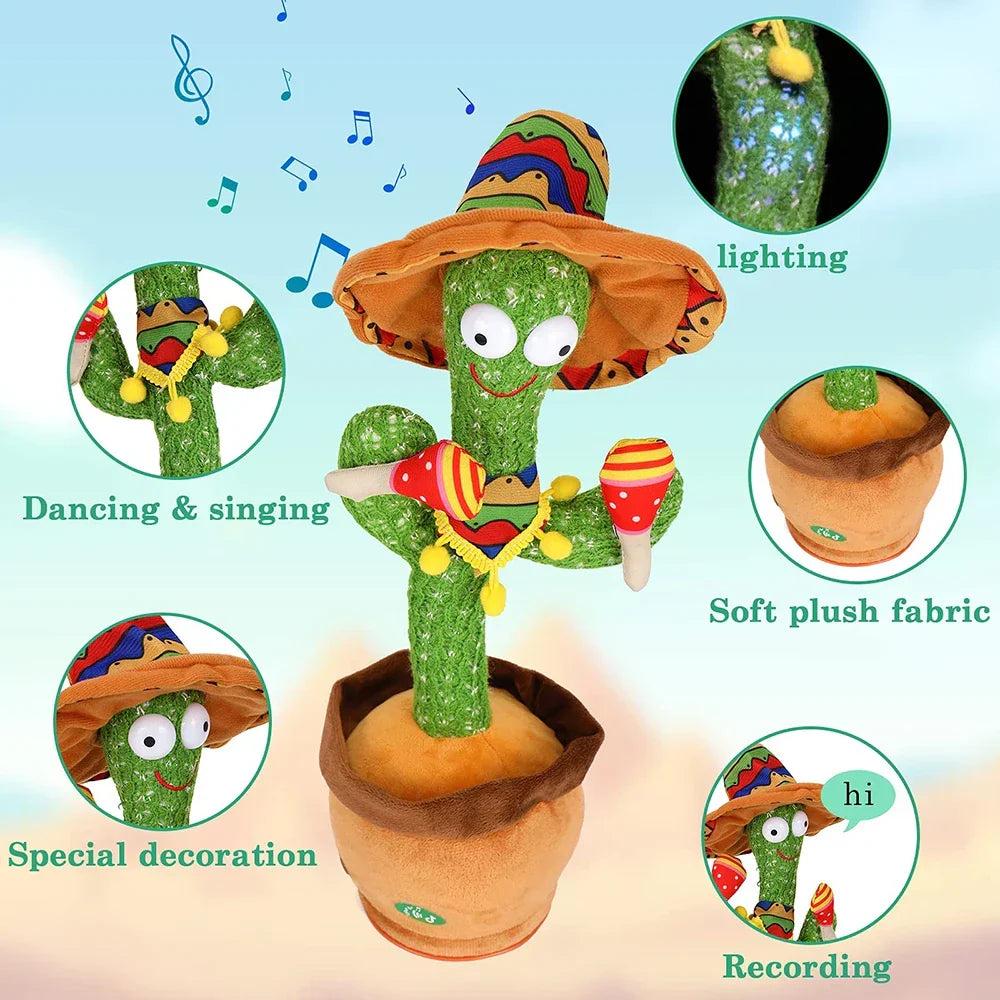 Cactus Giocattolo Interattivo Parlante e Ballerino con Canzoni per Bambini