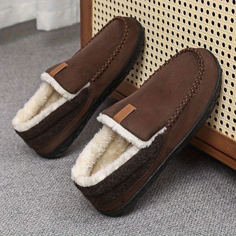 Calde Scarpe Slip-On da Uomo in Lana Sintetica