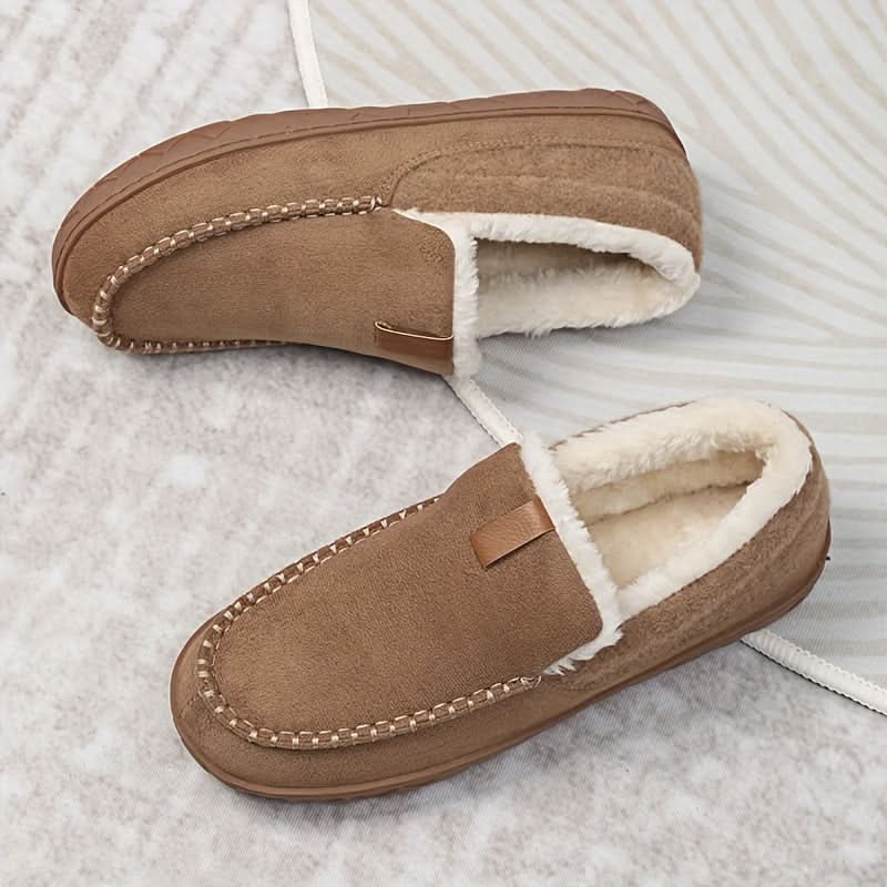 Calde Scarpe Slip-On da Uomo in Lana Sintetica