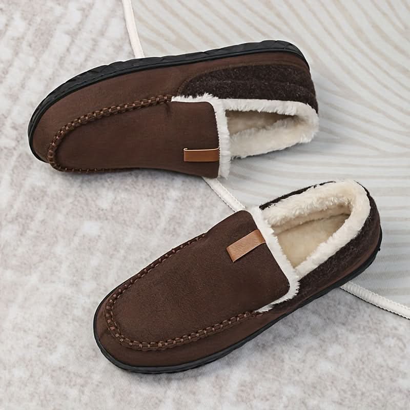 Calde Scarpe Slip-On da Uomo in Lana Sintetica