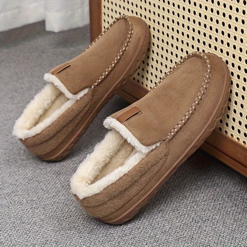 Calde Scarpe Slip-On da Uomo in Lana Sintetica