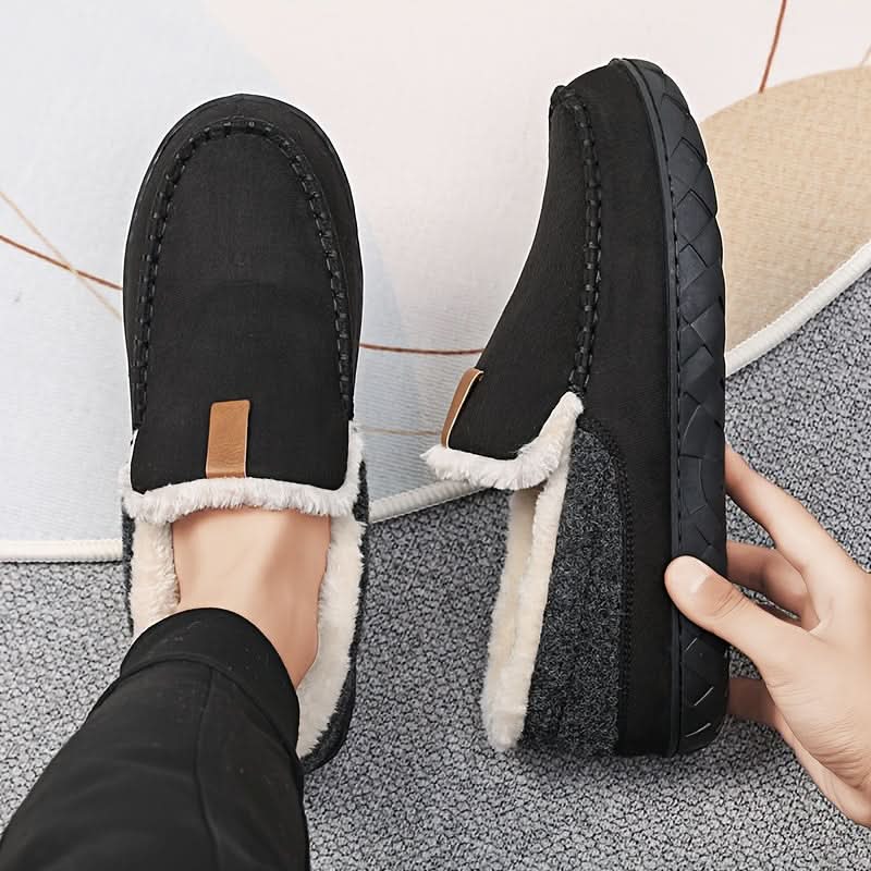 Calde Scarpe Slip-On da Uomo in Lana Sintetica