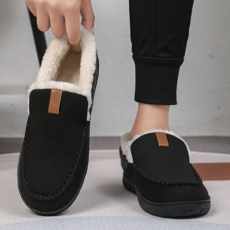 Calde Scarpe Slip-On da Uomo in Lana Sintetica