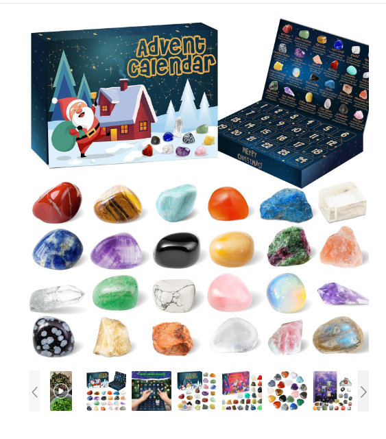 Calendario dell'Avvento – 24 Tesori in Cristallo Naturale