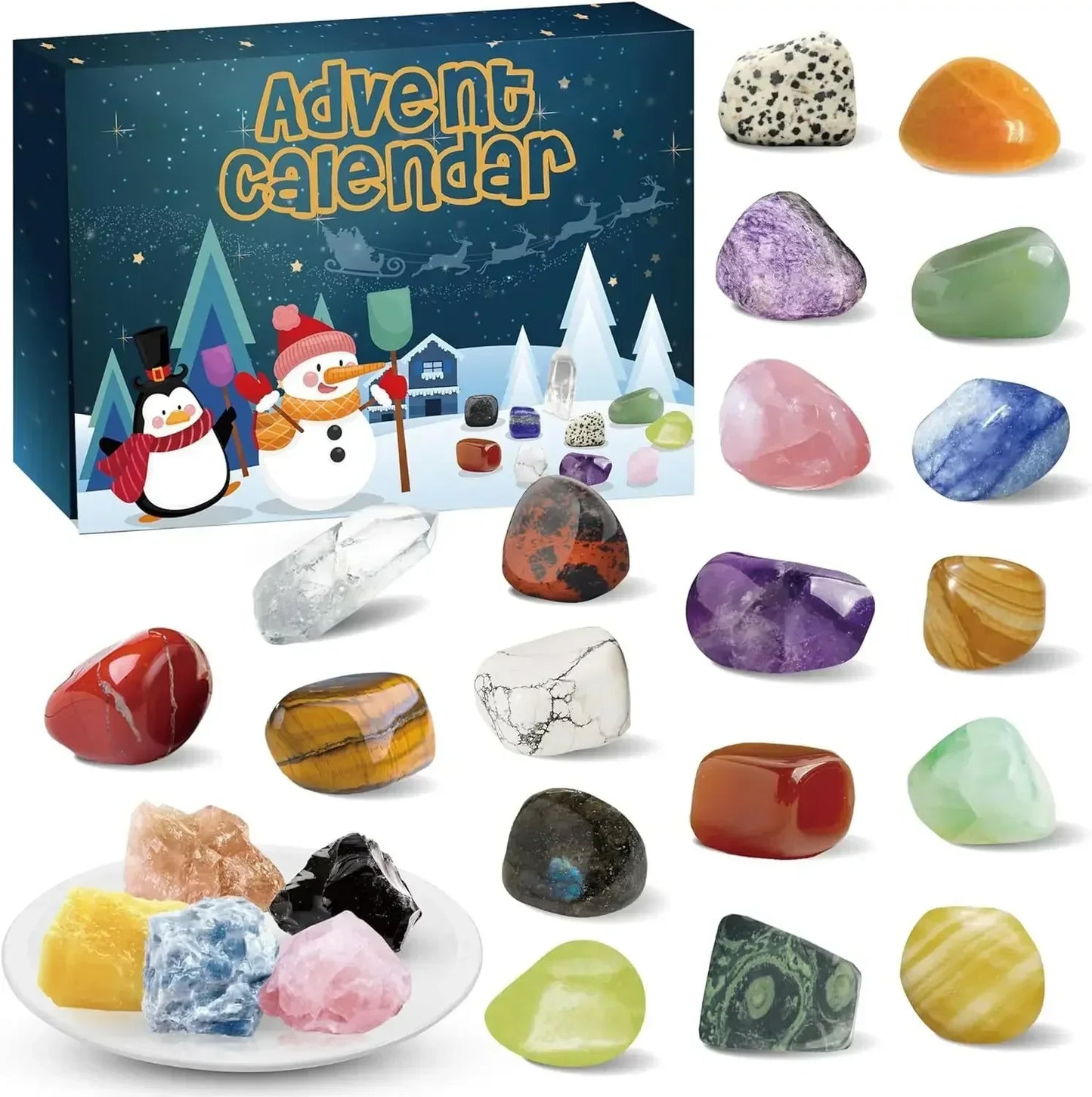Calendario dell'Avvento – 24 Tesori in Cristallo Naturale