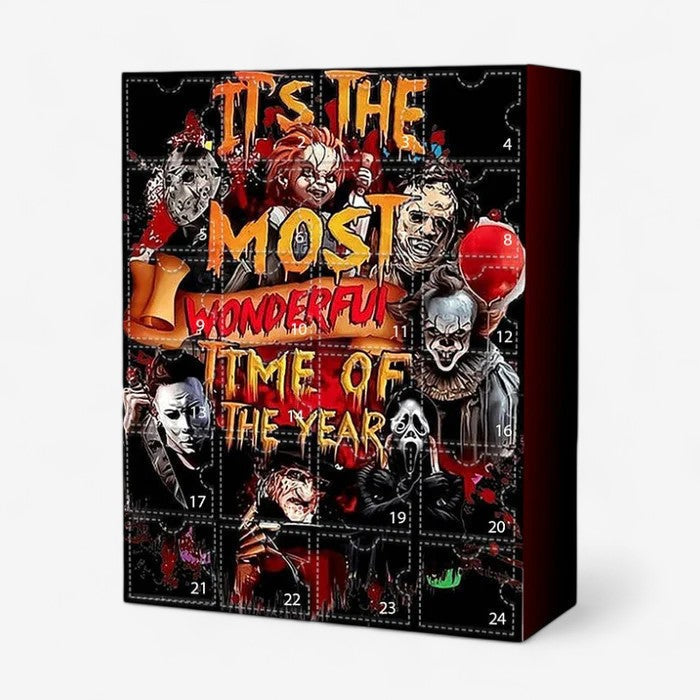 Calendario dell'Avvento con personaggi dei film horror