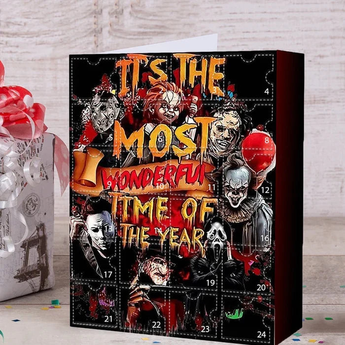 Calendario dell'Avvento con personaggi dei film horror