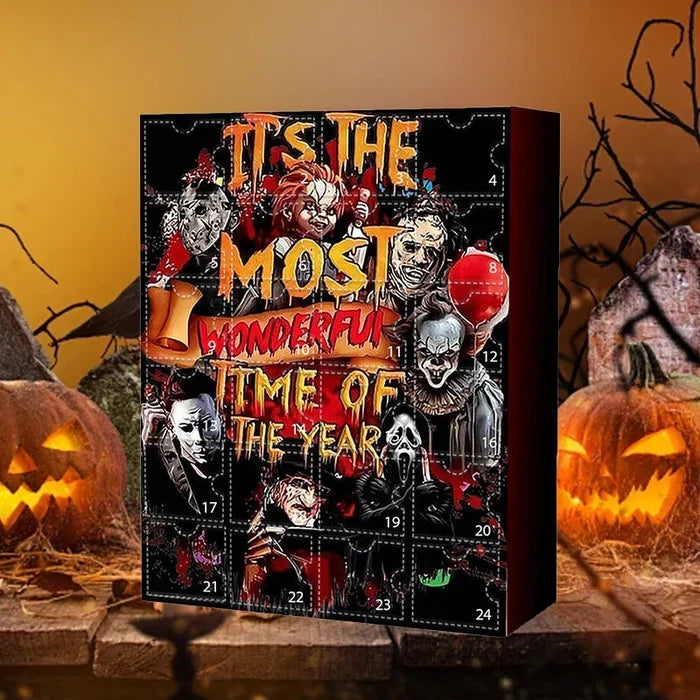 Calendario dell'Avvento con personaggi dei film horror