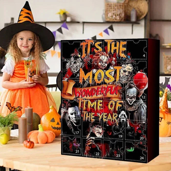 Calendario dell'Avvento con personaggi dei film horror