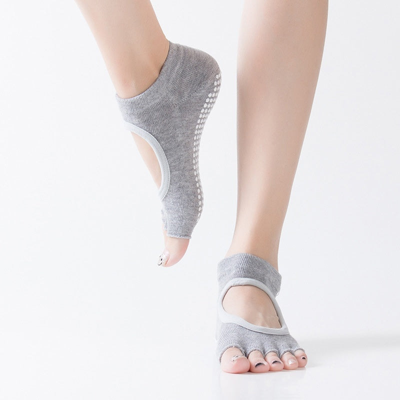 Calze antiscivolo da adulti in cotone con gommini antiscivolo in PVC