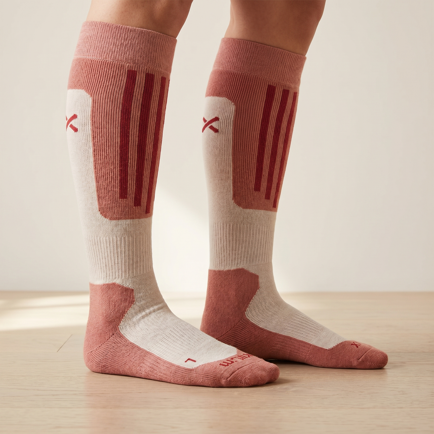 Calze da sci unisex in lana merino | Spessori differenziati | Supporto dell'arco plantare e imbottitura tibiale
