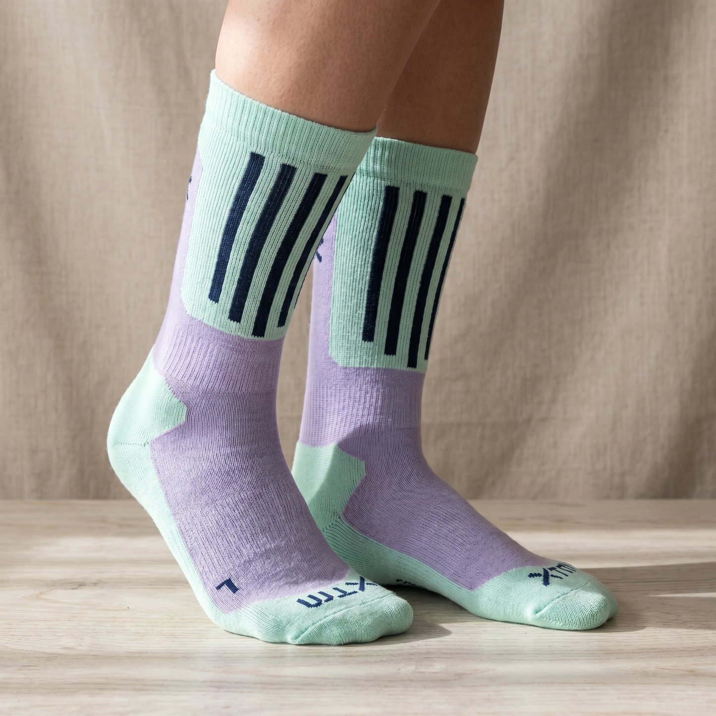 Calze da sci unisex in lana merino | Spessori differenziati | Supporto dell'arco plantare e imbottitura tibiale
