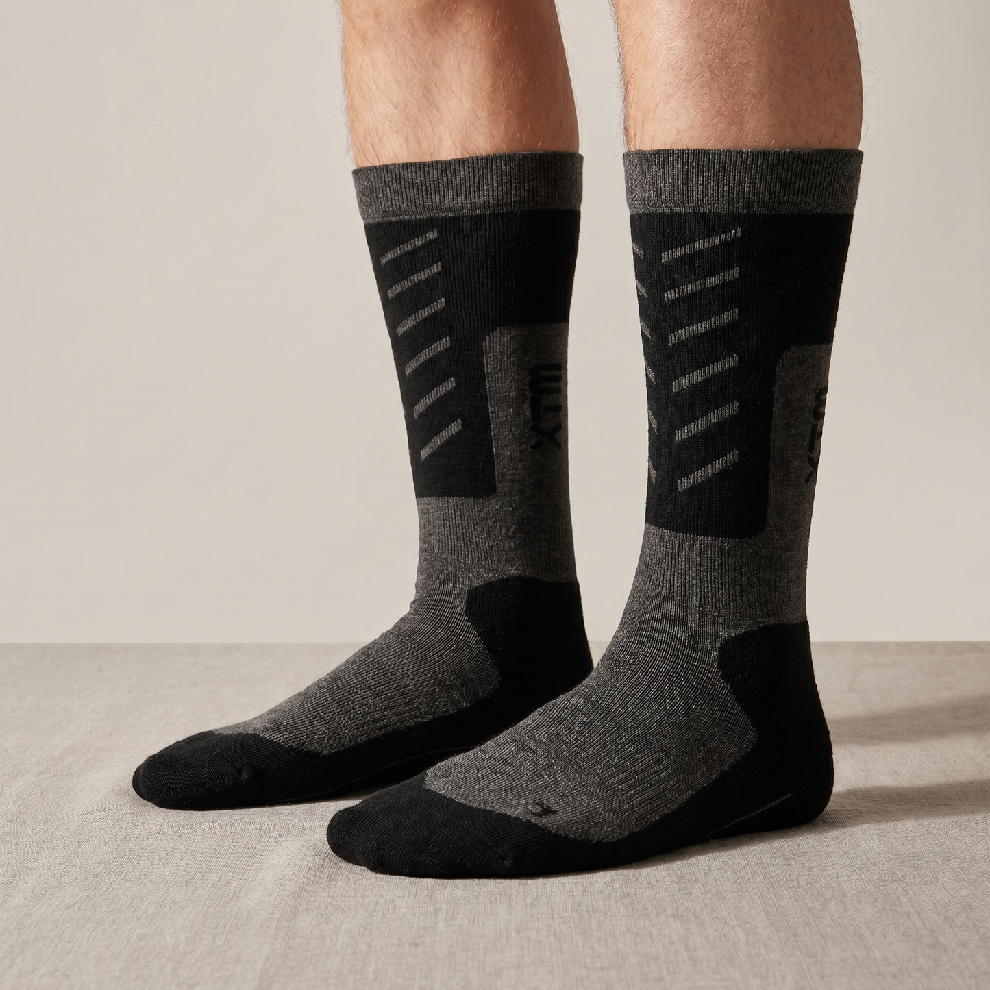 Calze da snowboard unisex in lana merino | Calzettoni invernali tecnici con zone d'imbottitura differenziate