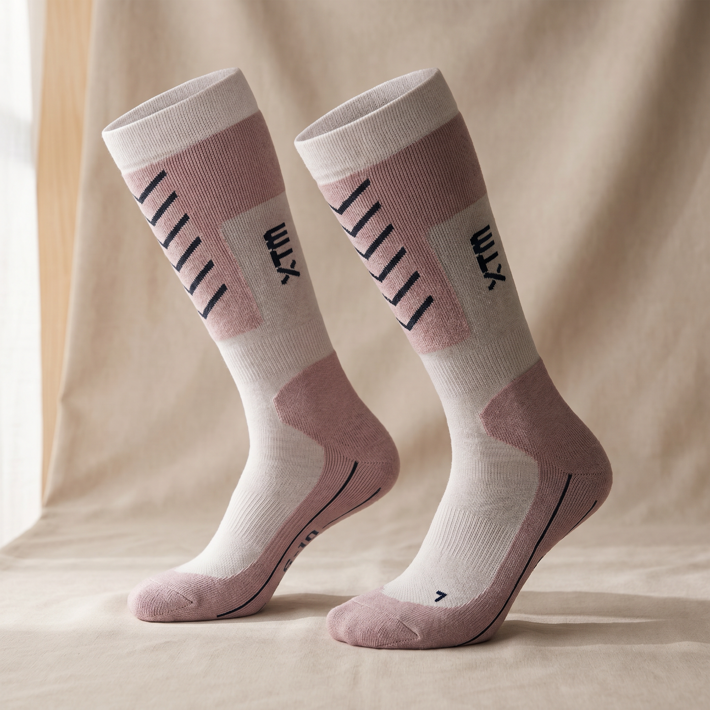 Calze da snowboard unisex in lana merino | Calzettoni invernali tecnici con zone d'imbottitura differenziate