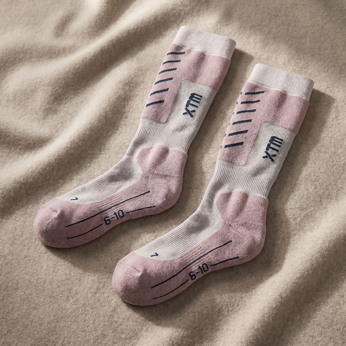 Calze da snowboard unisex in lana merino | Calzettoni invernali tecnici con zone d'imbottitura differenziate