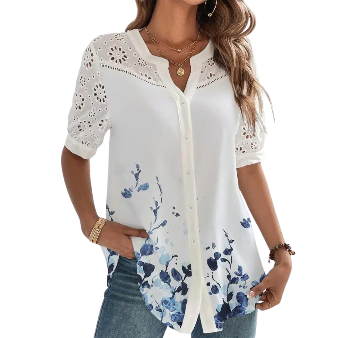 Camicetta casual a maniche corte da donna