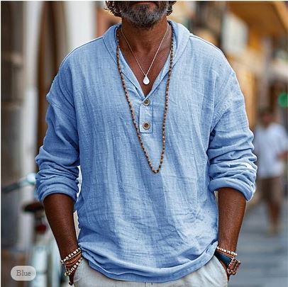 Camicia Casual da Uomo a Maniche Lunghe