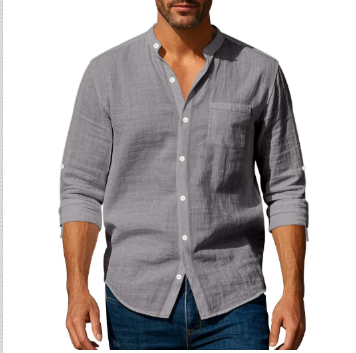 Camicia casual da uomo a maniche lunghe