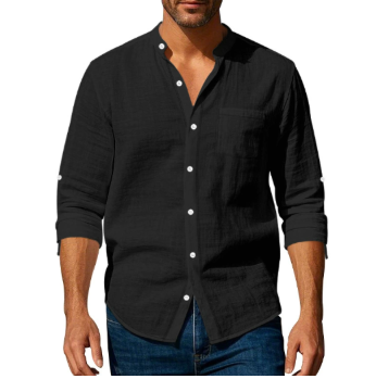 Camicia casual da uomo a maniche lunghe
