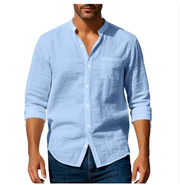 Camicia casual da uomo a maniche lunghe