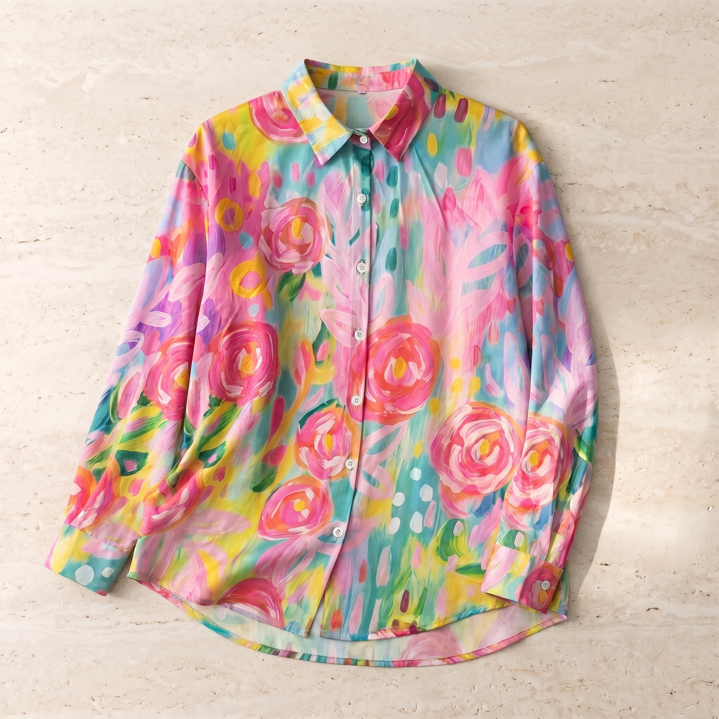 Camicia da Donna a Fantasia Vivace | Top Estivo Leggero e Traspirante