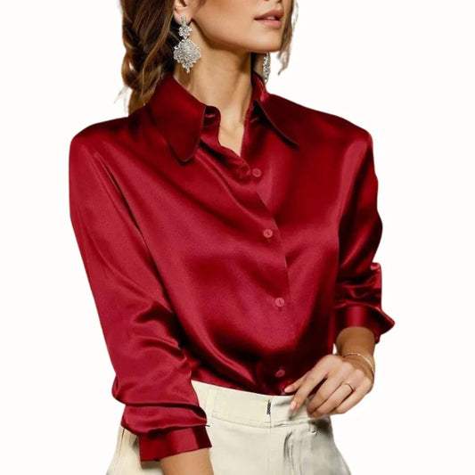 Camicia da donna a maniche lunghe con bottoni